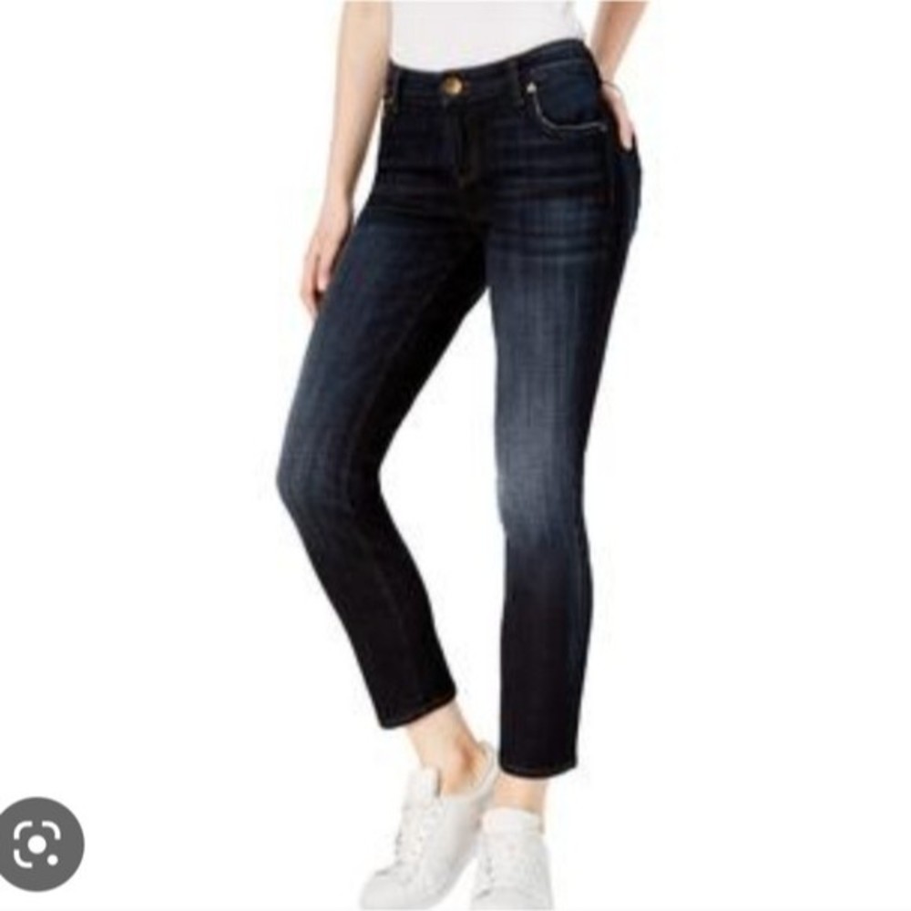 Kut from the Kloth Dark Indigo Cropped Ankle Jeans